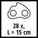 EINHELL - Rezervni lanac 15cm 1.0 28T 7.62, Pribor za lančanu testeru GE-PS 18/15 Li BL - (4500174)-SBT Alati Beograd
