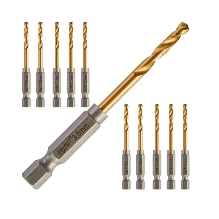 Milwaukee Set burgija za metal, HSS-G, 3,5 x 25/69 mm, Shockwave, 4932478177