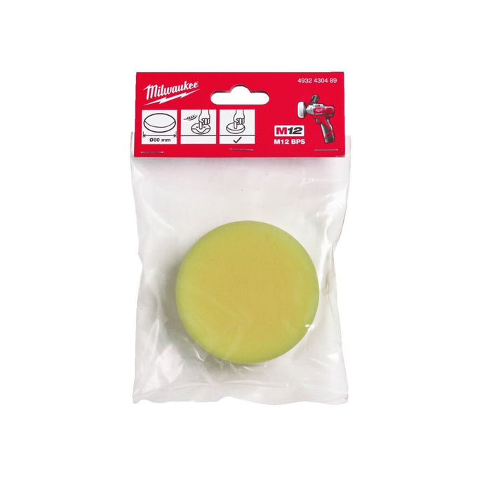 Milwaukee Tvrdi sunđer za poliranje, 75 x 25 mm, žuti, 4932430489