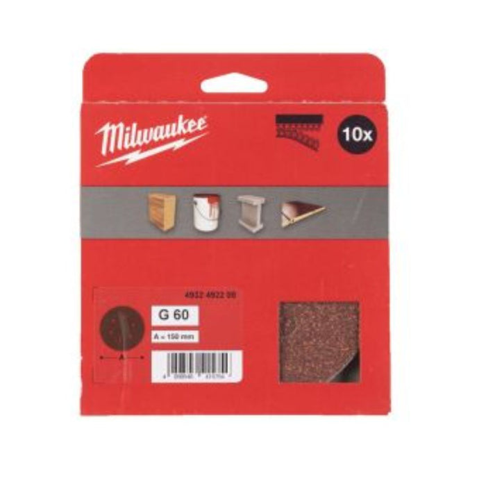 Milwaukee Okrugli brusni papir za ekscentričnu brusilicu, 150 mm, G 60, 10 kom, 4932492208