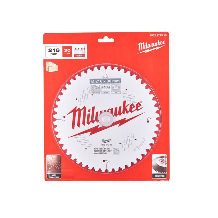 Milwaukee List testere za drvo MS, 216 x 30 mm, 48 zuba, 4932471316