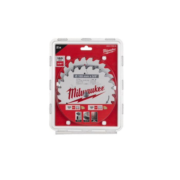 Milwaukee Set listova testere za drvo 165 x 15,87 mm, 24 zuba, 4932479836