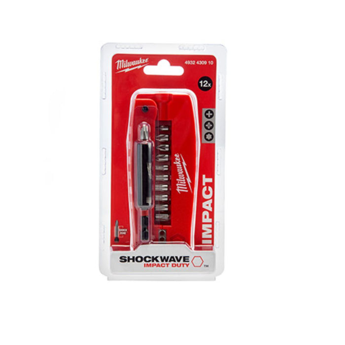 Milwaukee Set udarnih bitova, PH2, PZ1 - PZ3, TX15 - TX40, 12 kom, 4932430910