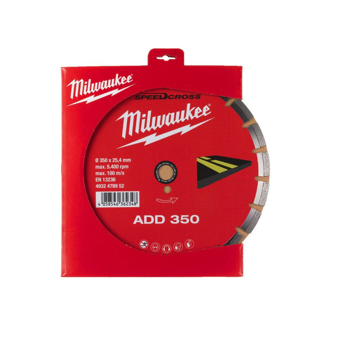 Milwaukee Dijamantski disk za sečenje asfalta, 350 x 25,4 mm, Speedcross, 4932478952