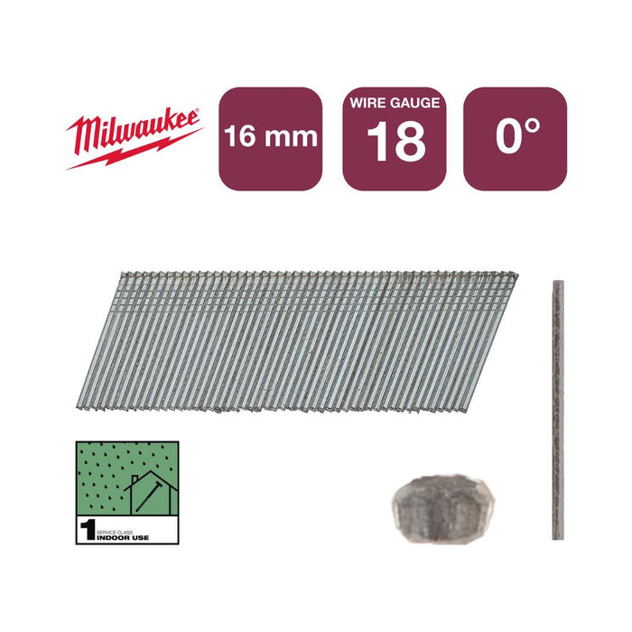 Milwaukee Ekseri 18G za M18 FN18GS, 1,05 x 1,25 x 16 mm, 10 hiljada kom, 4932492549