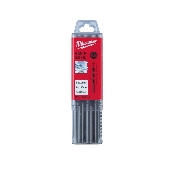 Milwaukee Set burgija za metal, HSS-R, 4,5 x 47/80 mm, 10 kom, 4932363479