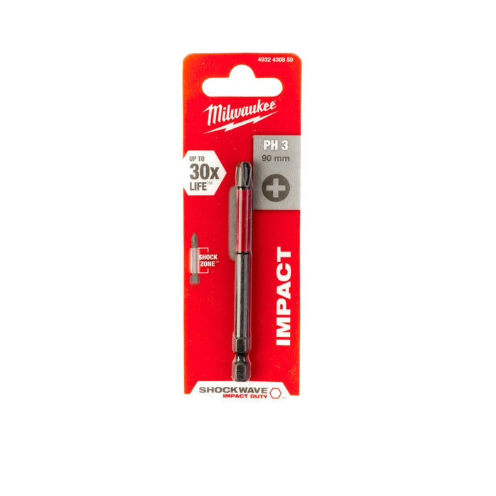 Milwaukee Udarni bitovi PH ojačani - PH3 x 90 mm, 1 kom, 4932430859