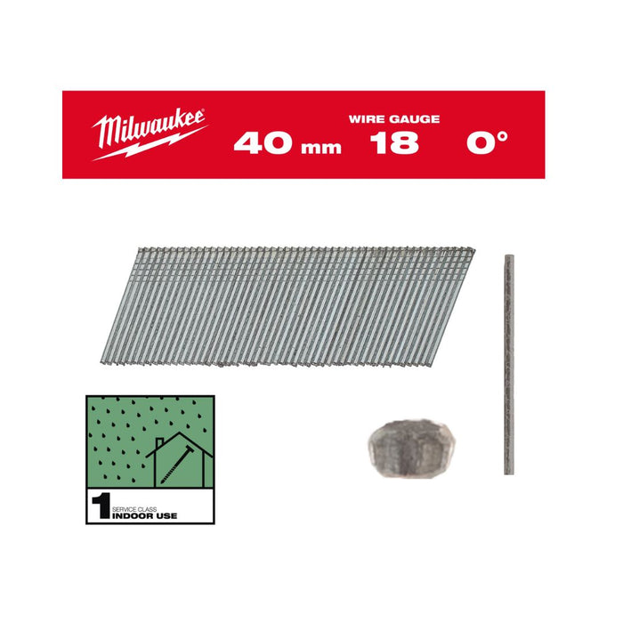 Milwaukee Ekseri 18G za M18 FN18GS, 1,05 x 1,25 x 40 mm, 5000 kom, 4932492554