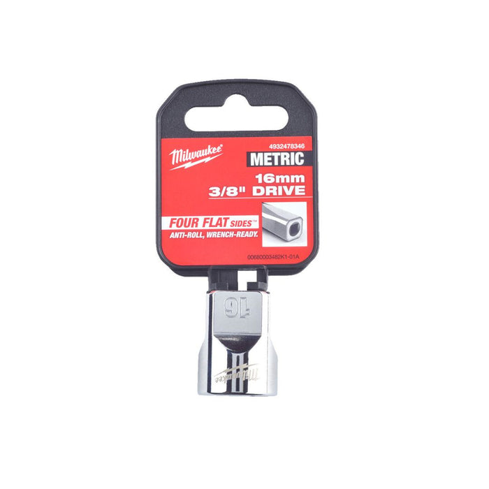 Milwaukee Nasadni ključ 3/8", kratka, metrička, 16 mm, 4932478346