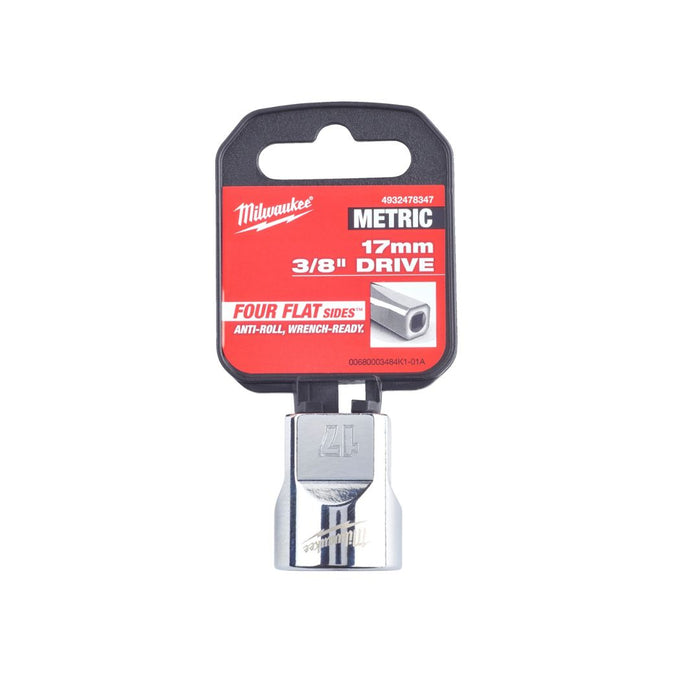 Milwaukee Nasadni ključ 3/8", kratka, metrička, 17 mm, 4932478347