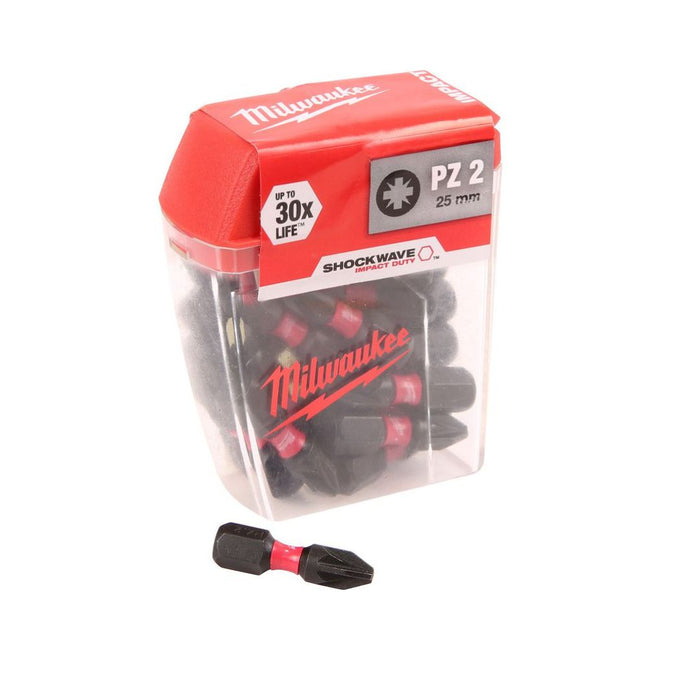 Milwaukee Set udarnih bitova PZ ojačani - PZ2 x 25 mm, 25 kom, 4932430864