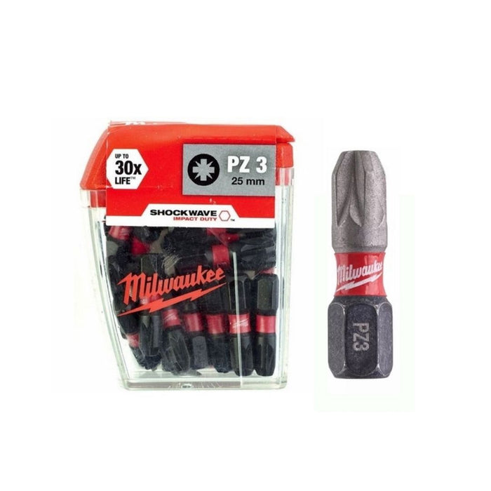 Milwaukee Set udarnih bitova PZ ojačani - PZ3 x 25 mm, 25 kom, 4932430869