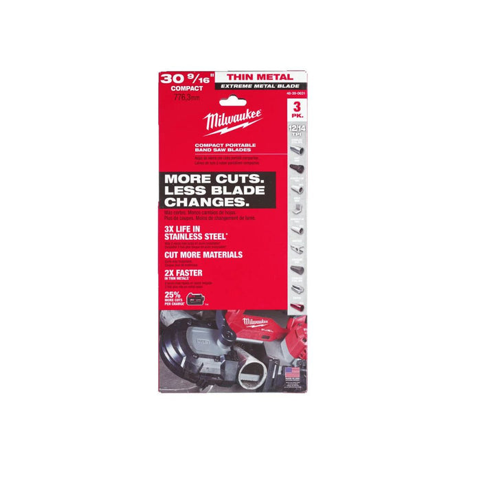 Milwaukee Sečivo za tračne testere, 776 mm, 12/14 TPI, 3 kom, 48390631