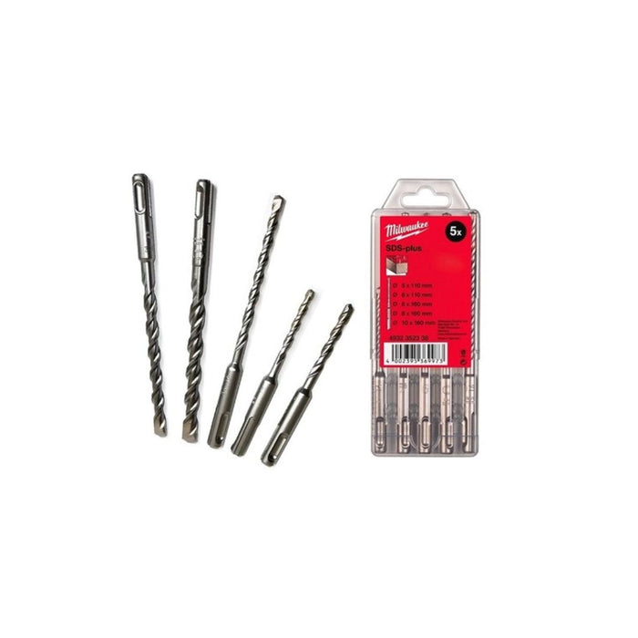Milwaukee Set burgija za beton, SDS Plus M2, 2-rezna, 5 - 10 mm, 4932352338