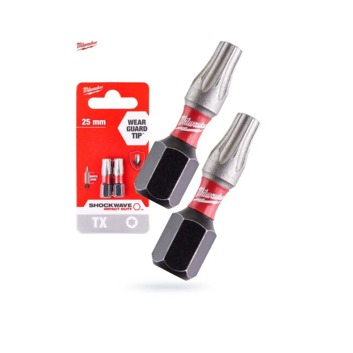 Milwaukee Udarni bitovi TX ojačani - TX10 x 25 mm, 2 kom, 4932430871