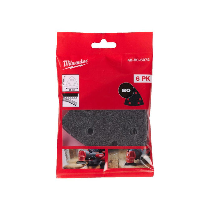 Milwaukee Brusni papir - čičak za višenamenske alate, 93 mm, G 80, 48906072