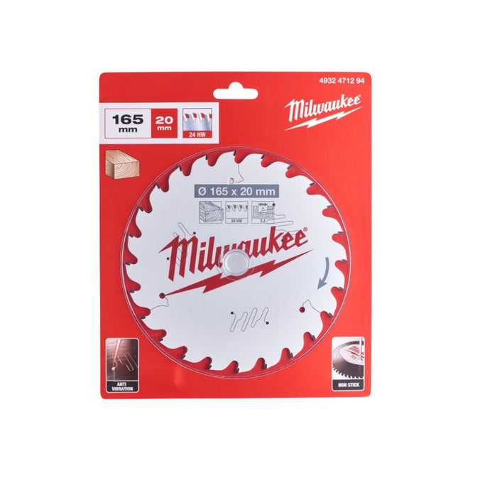 Milwaukee List testere za drvo, 165 x 20 mm, 24 zuba, 4932471294