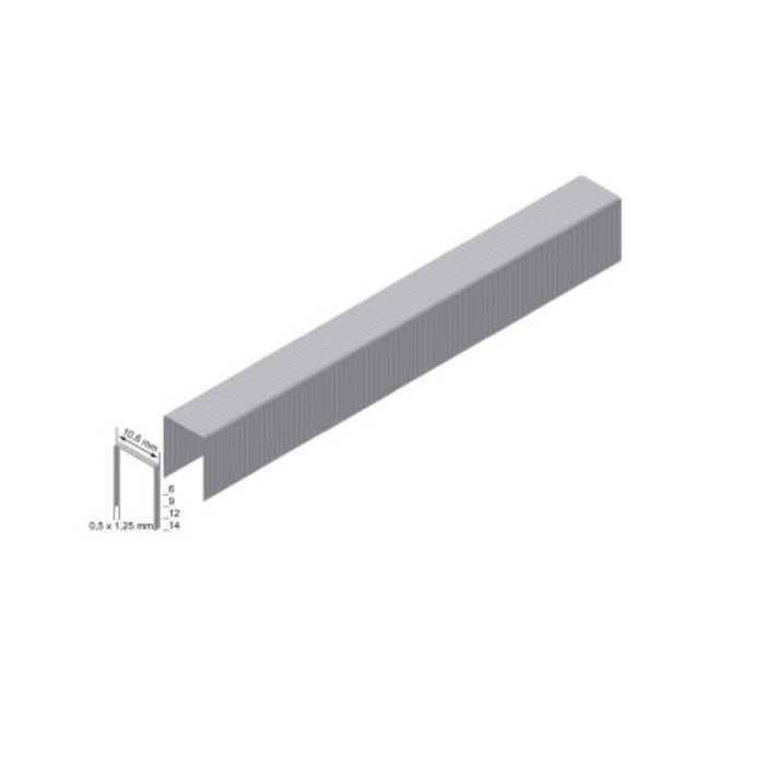 Milwaukee Pocinkovane spajalice za M12 BST, 10,6 x 1,25 x 8 mm, 5000 kom, 4932492571