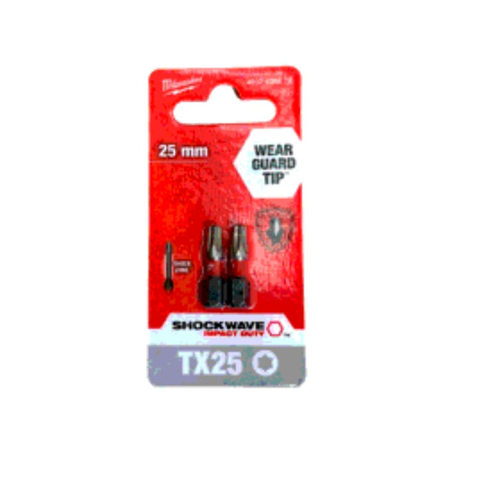 Milwaukee Udarni bitovi TX ojačani - TX25 x 25 mm, 2 kom, 4932430879