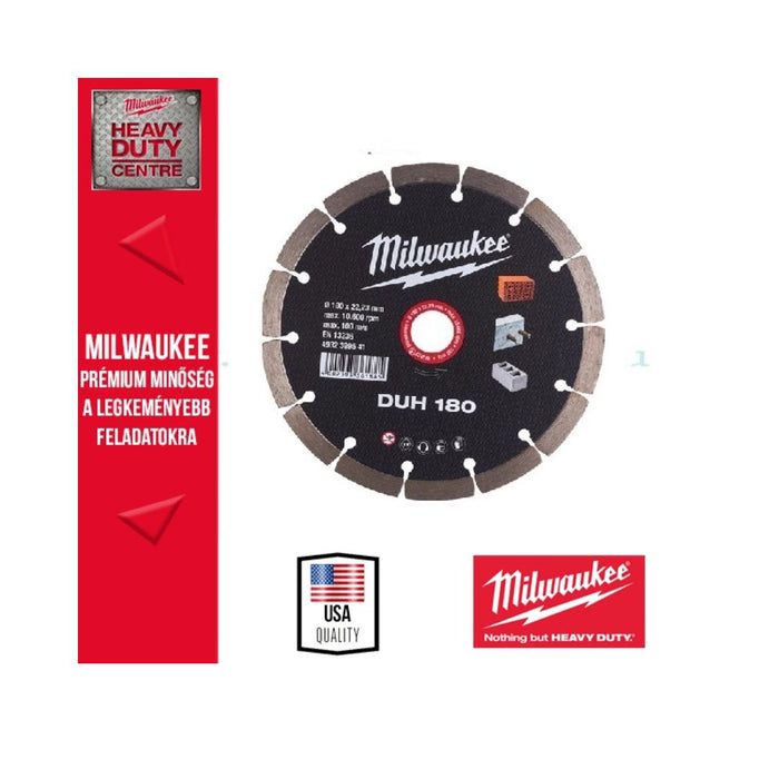 Milwaukee Dijamantska ploča- rezna za sečenje DUH 180 x 22.23 mm, 4932399541