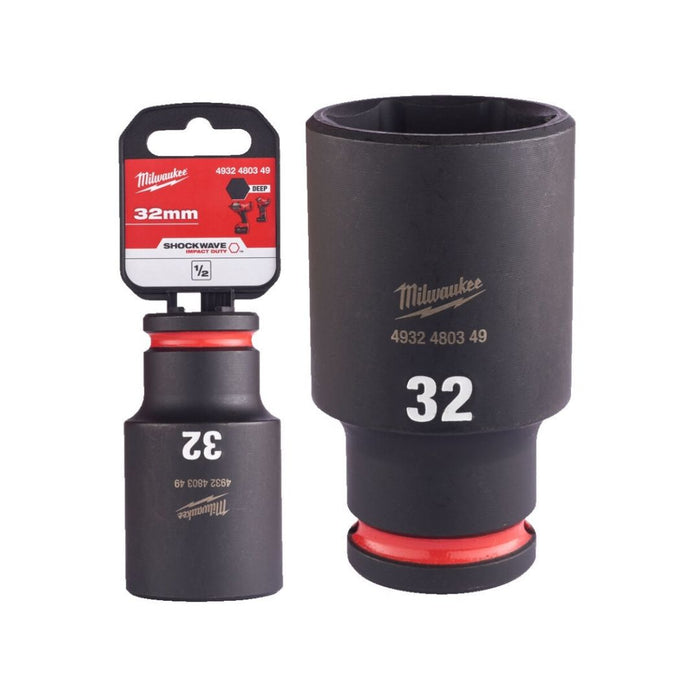 Milwaukee Udarni nasadni ključ 1/2", 6 tačaka, duga, metrička, 32 mm, 4932480349