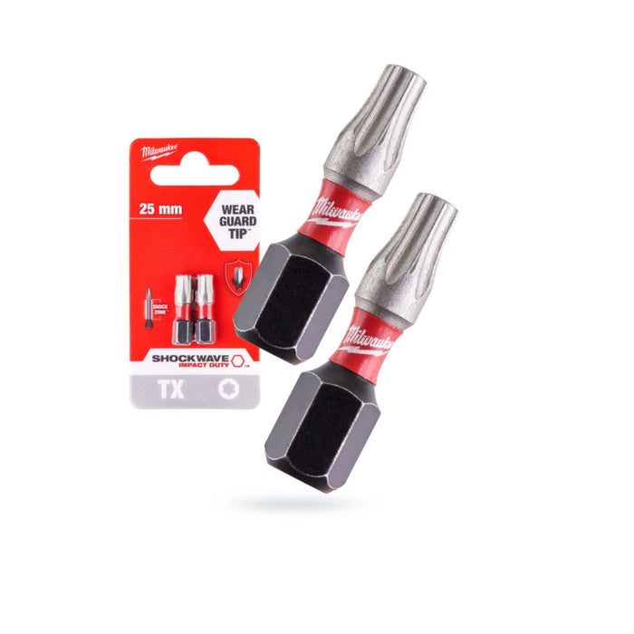 Milwaukee Udarni bitovi TX ojačani - TX27 x 25 mm, 2 kom, 4932430884