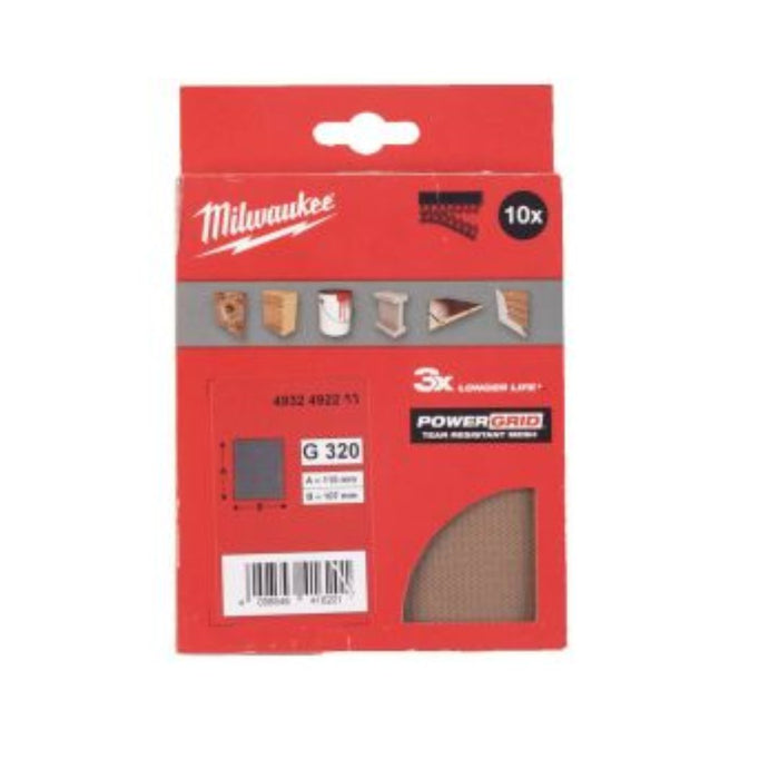 Milwaukee Pravougaone brusne mreže za vibracionu brusilicu, 115 x 107 mm, G 320, 10 kom, 4932492253