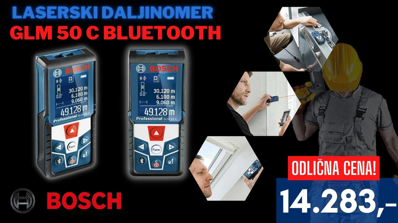 Laserski daljinomer Bosch GLM 50 C sa Bluetooth funkcijom 0601072C00