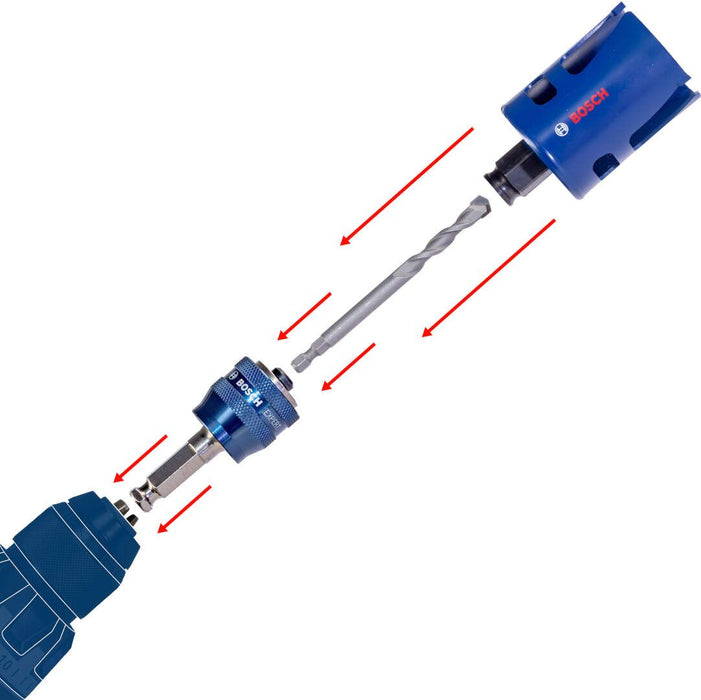 Bosch Komplet EXPERT Tough Material testera za otvore od 22/25/35/51/60/68 mm, 9-delni set - 2608900445