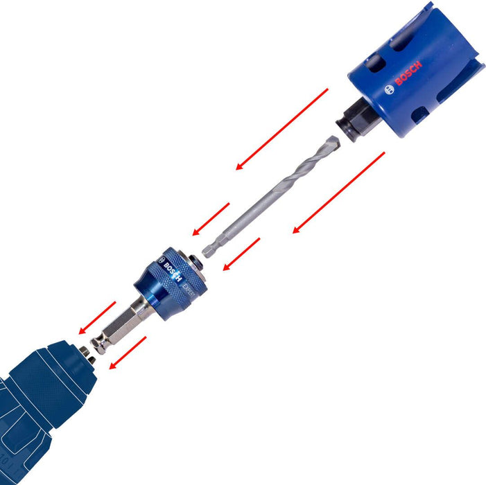 Bosch Adapter sistema EXPERT Power Change Plus testera za otvore od 11 mm, HSS-G Drill 7,15 x 105 mm, 2-delni - 2608900527