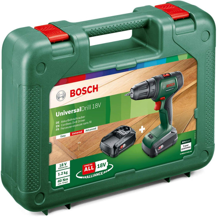 Akumulatorska bušilica - odvrtač Bosch UniversalDrill 18V; 2x1,5Ah (06039D4002)