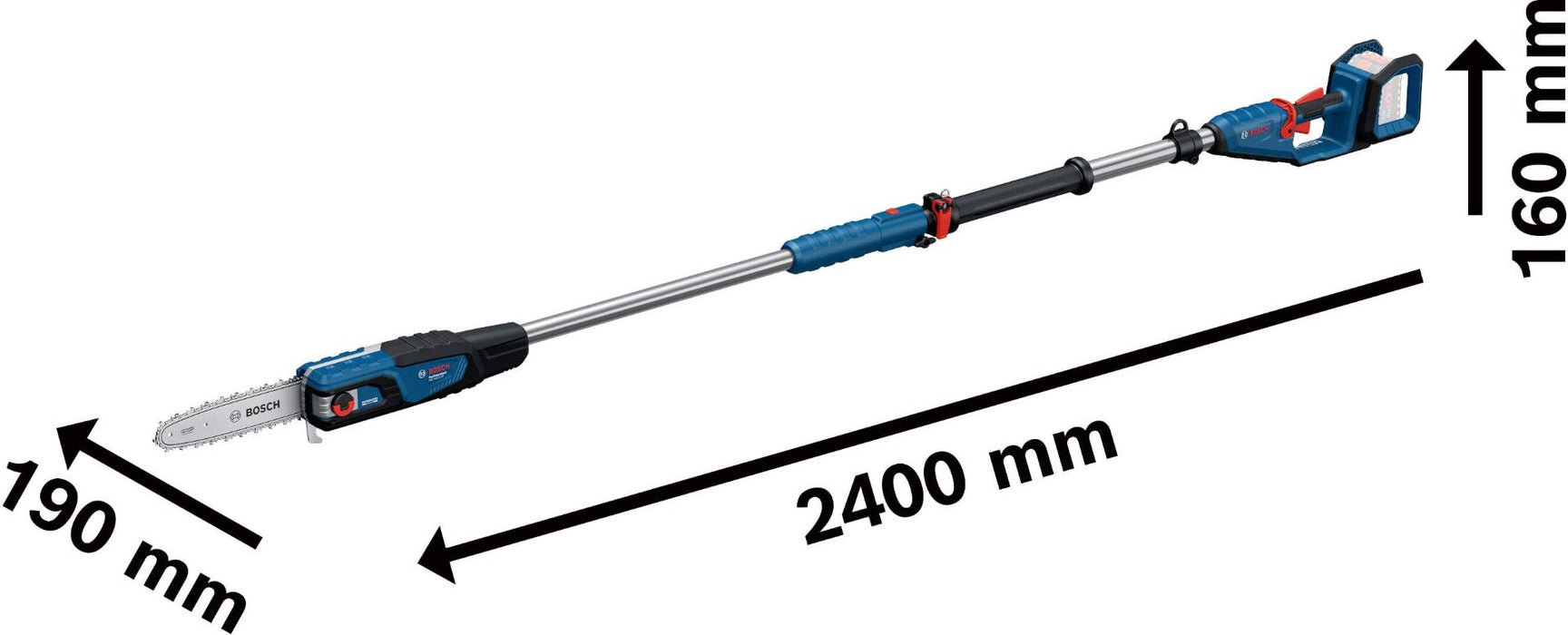 Akumulatorska lančana testera sa teleskopskom drškom Bosch GKE 18V-25 TP Solo (06008D6000)-SBT Alati Beograd