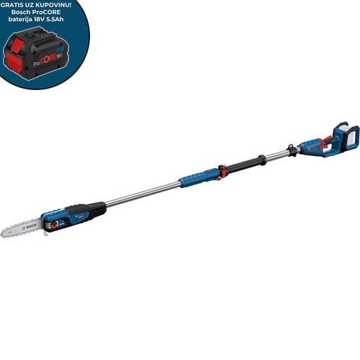 Akumulatorska lančana testera sa teleskopskom drškom Bosch GKE 18V-25 TP Solo (06008D6000)-SBT Alati Beograd