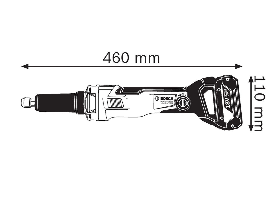 Akumulatorska ravna-čeona brusilica Solo Bosch GGS 18V-23 PLC;  bez baterije i punjača; L-Boxx (0601229200)