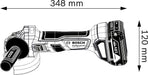 Akumulatorska ugaona brusilica Bosch GWS 180-Li; 2x4,0Ah; 125mm; kofer (06019H9021)