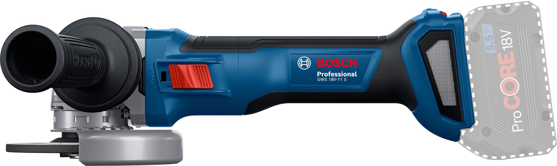 Akumulatorska ugaona brusilica Bosch GWS 18V-11 S u L-Boxx koferu (06019N4001)-SBT Alati Beograd