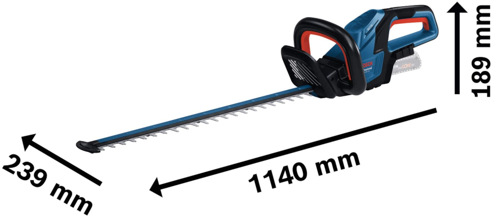 Akumulatorske makaze za živu ogradu Bosch GHE 18V-60 (II) Solo Professional bez baterije i punjača (06008C9400)-SBT Alati Beograd