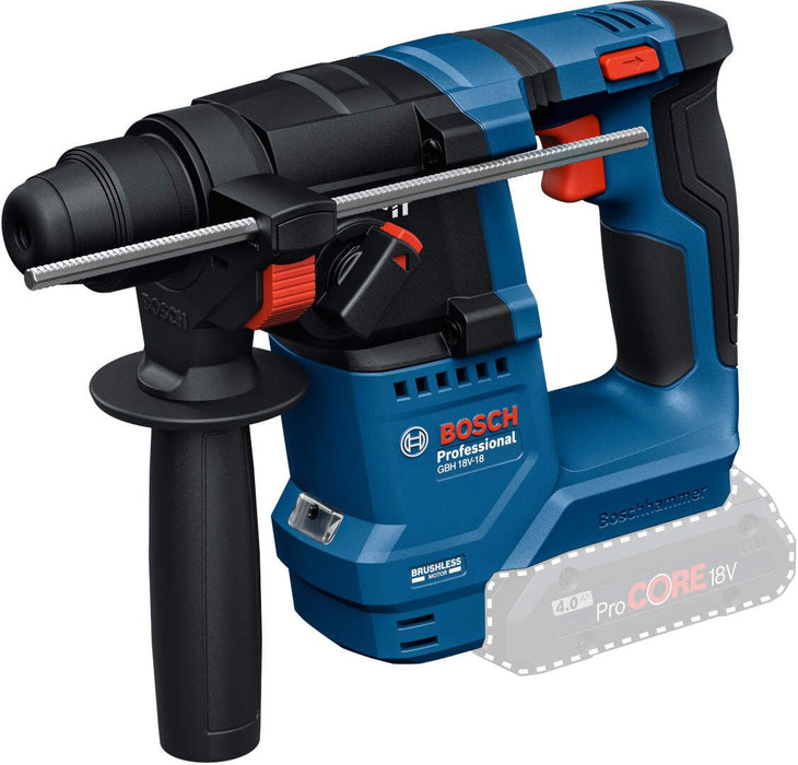 Akumulatorski elektro-pneumatski čekić - bušilica Bosch GBH 18V-18 2x2.0Ah + punjač + kofer (0611927001)-SBT Alati Beograd