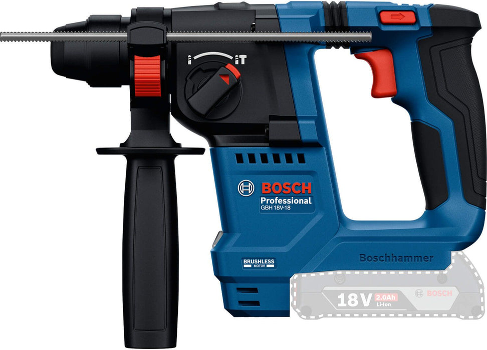 Akumulatorski elektro-pneumatski čekić - bušilica Bosch GBH 18V-18 2x2.0Ah + punjač + kofer (0611927001)-SBT Alati Beograd