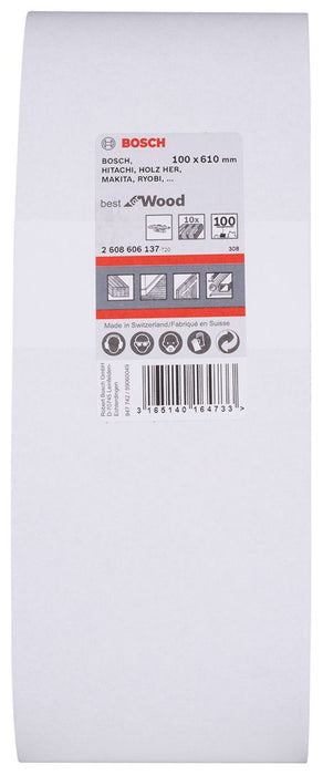 Bosch 10-delni set brusnih traka X440 100 x 610 mm granulacija 100 - pakovanje od 10 komada (2608606137)