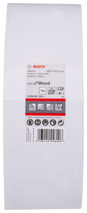 Bosch 10-delni set brusnih traka X440 100 x 610 mm granulacija 120 - pakovanje od 10 komada (2608607263)