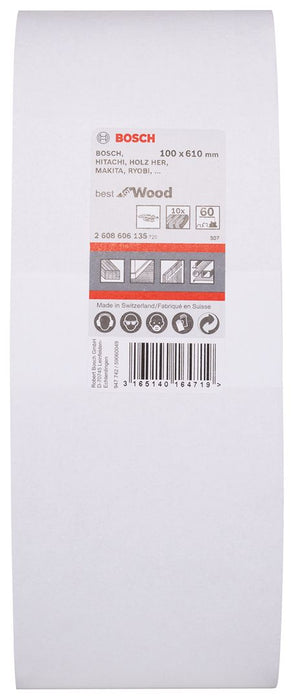 Bosch 10-delni set brusnih traka X440 100 x 610 mm granulacija 60 - pakovanje od 10 komada (2608606135)