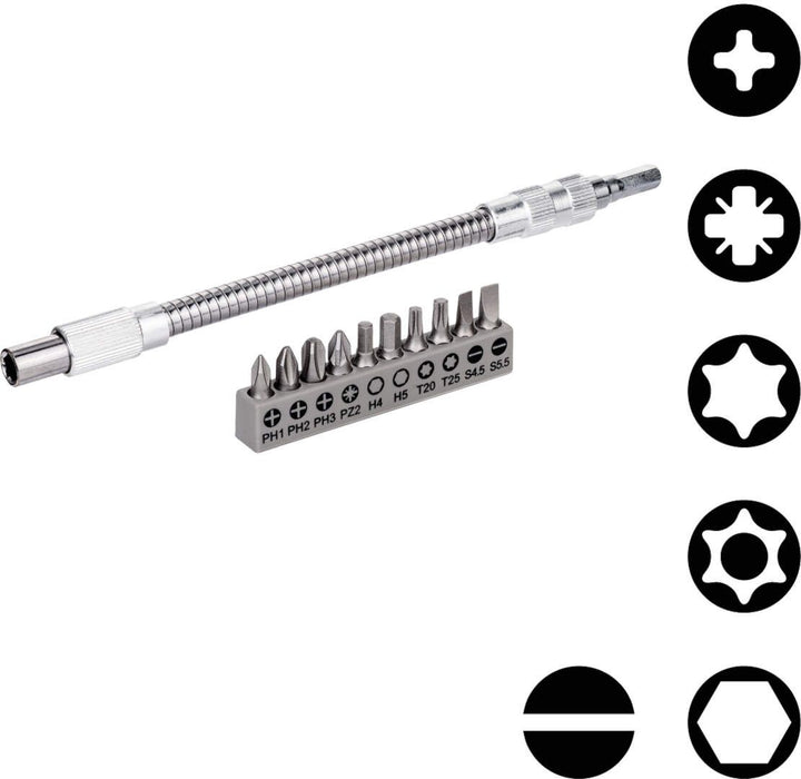 Bosch 11-delni set bitova sa metalnim fleksibilnim produžetkom -200mm (2608522376)