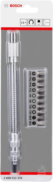 Bosch 11-delni set bitova sa metalnim fleksibilnim produžetkom -200mm (2608522376)