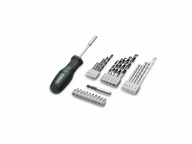 Bosch 27-delni set bitova i burgija sa ručnim zavrtačem (2607017201)