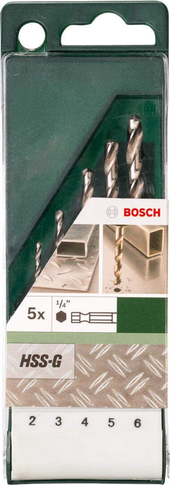 Bosch 5-delni set HSS-G burgija za metal sa šestostranim prihvatom (2609255127)