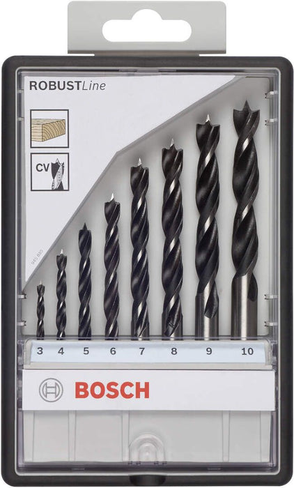 Bosch 8-delni Robust Line set spiralnih burgija za drvo (2607010533)