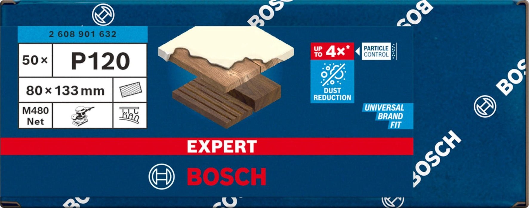 Bosch EXPERT M480 brusni list za vibracionu brusilicu 80 x 133mm granulacija 120; pakovanje od 50 komada - 2608901632