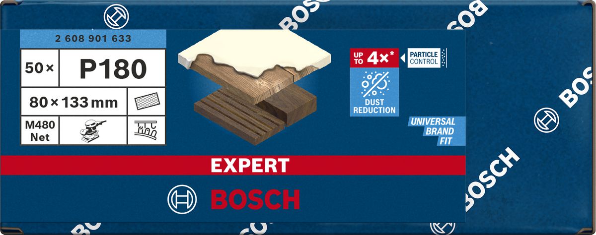 Bosch EXPERT M480 brusni list za vibracionu brusilicu 80 x 133mm granulacija 180; pakovanje od 50 komada - 2608901633