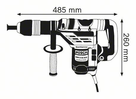 Elektro-pneumatski čekić Bosch GBH 5-40 DCE, SDS-max (0611264000)-SBT Alati Beograd